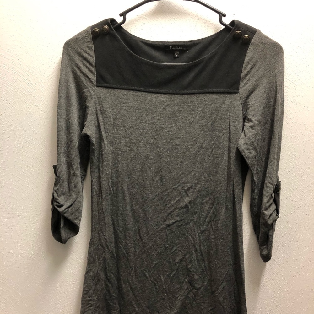 Gray Half Sleeve Top